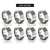 font options for inside engraving on grey sun waves rings