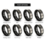 font options for inside engraving on black & gray supercharger rings