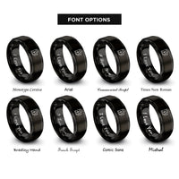 font options for inside engraving on black supercharger rings