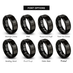 font options for inside engraving on black supercharger rings