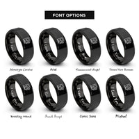 font options for inside engraving on black supercharger rings