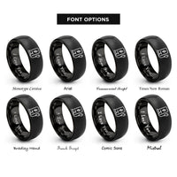 font options for inside engraving on black supercharger rings