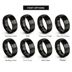 font options for inside engraving on black supercharger rings