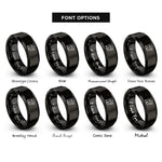 font options for inside engraving on black supercharger rings