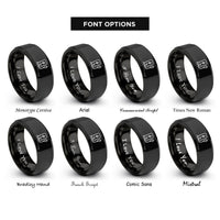 font options for inside engraving on black supercharger rings