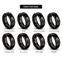font options for inside engraving on black supercharger rings
