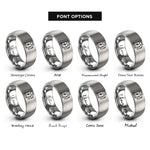 font options for inside engraving on silver supercharger rings