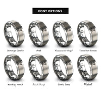 font options for inside engraving on silver supercharger rings