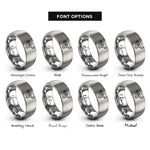 font options for inside engraving on grey supercharger rings
