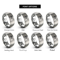 font options for inside engraving on grey supercharger rings