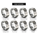 font options for inside engraving on grey supernova rings