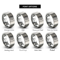 font options for inside engraving on silver supply grill rings