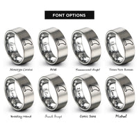 font options for inside engraving on silver surf fin rings
