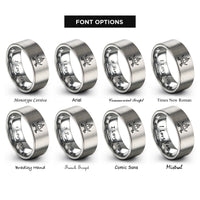 font options for inside engraving on gray surface warfare cutlasses rings