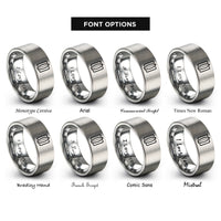 font options for inside engraving on silver surfboard stamp rings