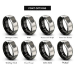 font options for inside engraving on black & grey survey tripod level rings