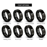 font options for inside engraving on black survey tripod level rings