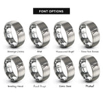 font options for inside engraving on grey survey tripod level rings