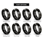 font options for inside engraving on black & grey sushi rolling mat rings