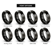 font options for inside engraving on black & grey sushi rolling mat rings