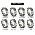 font options for inside engraving on gray sushi rolling mat rings