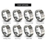 font options for inside engraving on grey swallows formation rings