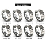 font options for inside engraving on grey swan mat extension rings