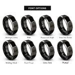 font options for inside engraving on black & grey sway bar disconnect rings