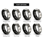 font options for inside engraving on black & gray sway bar disconnect rings