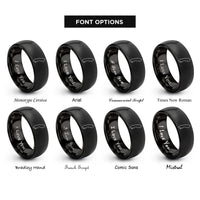 font options for inside engraving on black sweden rings