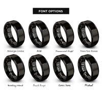 font options for inside engraving on black sweden rings