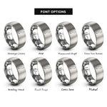 font options for inside engraving on gray sweden rings