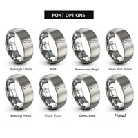 font options for inside engraving on gray sweden rings