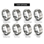 font options for inside engraving on silver sweden rings