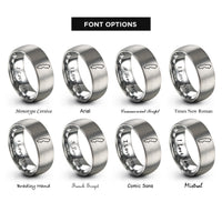 font options for inside engraving on silver sweden rings