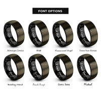 font options for inside engraving on gunmetal & black sweden rings
