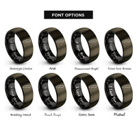 font options for inside engraving on gunmetal & black sweden rings