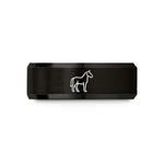 personalized jewelry for teens – black tungsten horse wedding band
