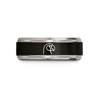 cool jewelry for teens – black & blue & silver tungsten parrot wedding band