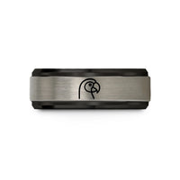 best presents for her – black & blue & silver tungsten parrot wedding band