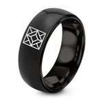 Sweet 16 Birthday Gifts for Girls – black tungsten quilt block ring