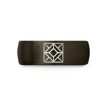 cool birthday present ideas – gunmetal & black tungsten quilt block wedding band