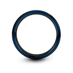 teen present ideas special – 3 blade propeller engraving on black & blue & gray tungsten wedding band