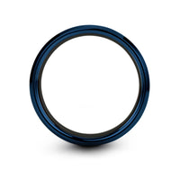 teen present ideas special – 3 blade propeller engraving on black & blue & gray tungsten wedding band