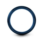 teen present ideas special – 3 blade propeller engraving on blue & grey tungsten wedding band