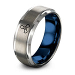 Sweet 16 Gift Ideas – blue & silver tungsten 3 blade propeller ring