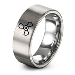 birthday presents for teens – grey tungsten 3 blade propeller ring