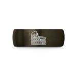 best presents for teens – gunmetal & blue tungsten colosseum wedding band
