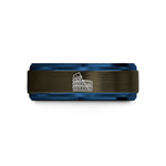best presents for teens – gunmetal & blue tungsten colosseum wedding band