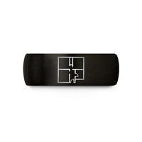 personalized presents for her – black tungsten floor plan wedding band